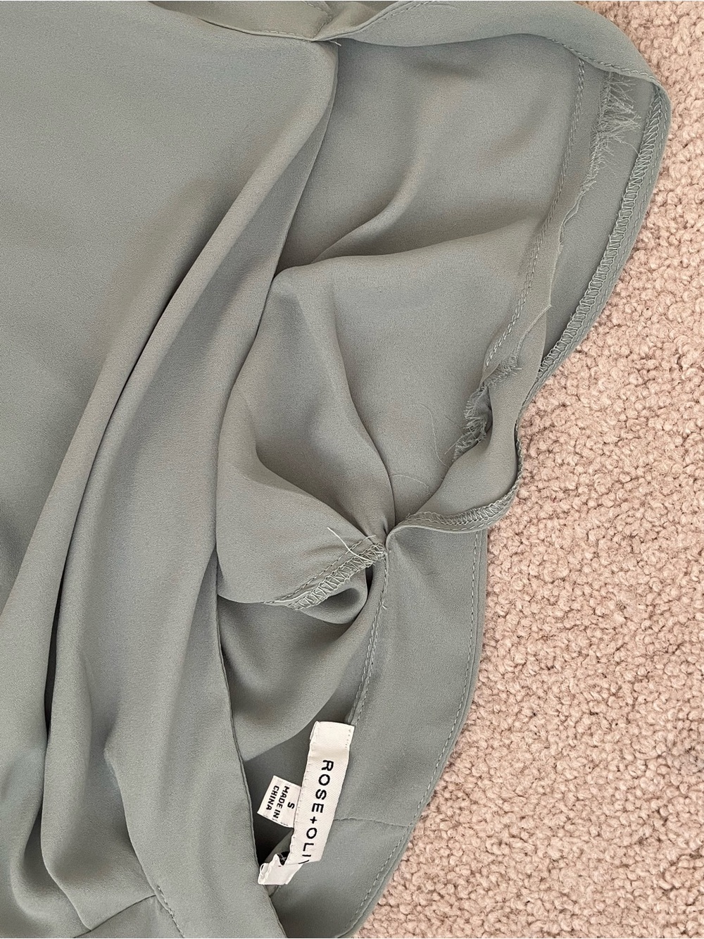 Rose & Olive Sleeveless V-Neck Camisole in Sage - Picture 9 of 10